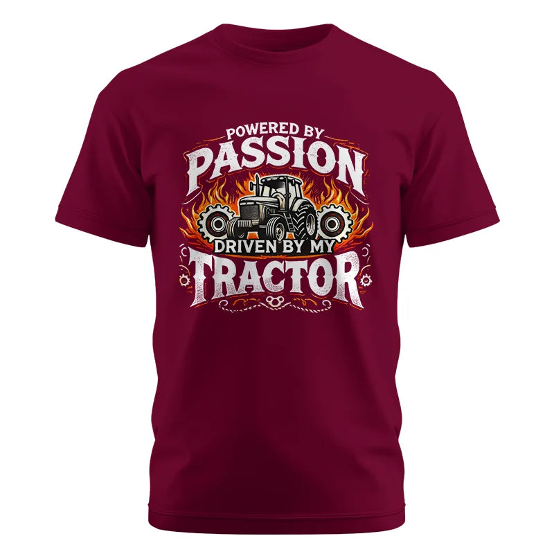 Image of Powered By Passion Driven By My Tractor 1 - Unisex Cotton Crew Tee