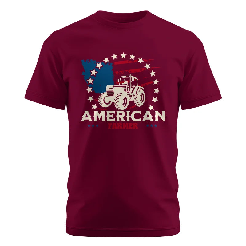 Image of Proud To Be An American Farmer Citizen Veteran - Unisex Cotton Crew Tee