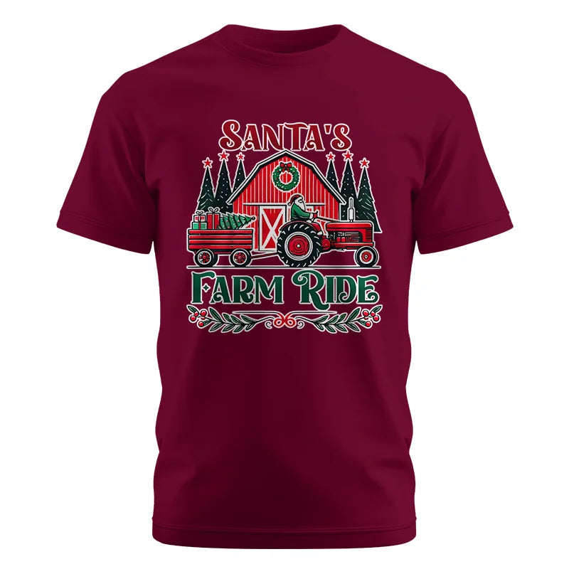 Santa's Farm Ride 1 - Unisex Cotton Crew Tee