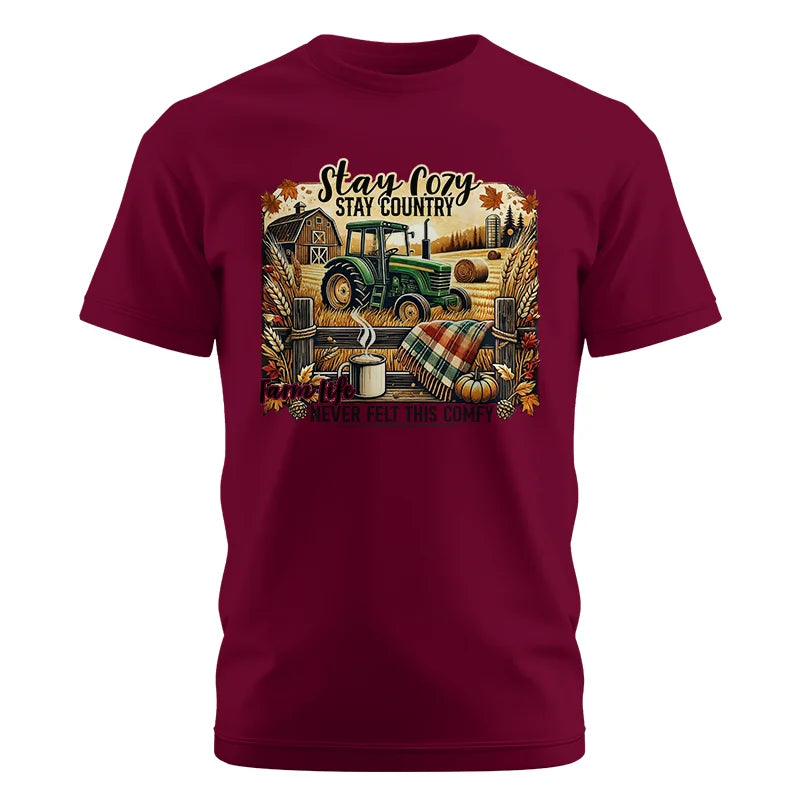 Image of Stay Cozy_Stay Country_Farm Life Never Felt This Comfy 2 - Unisex Cotton Crew Tee