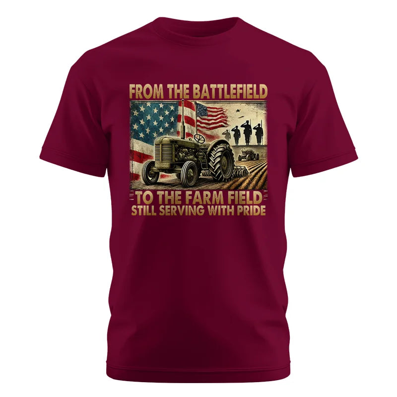 Veteran Farmer From The Battlefield To The Farm Field 1 - Unisex Cotton Crew Tee