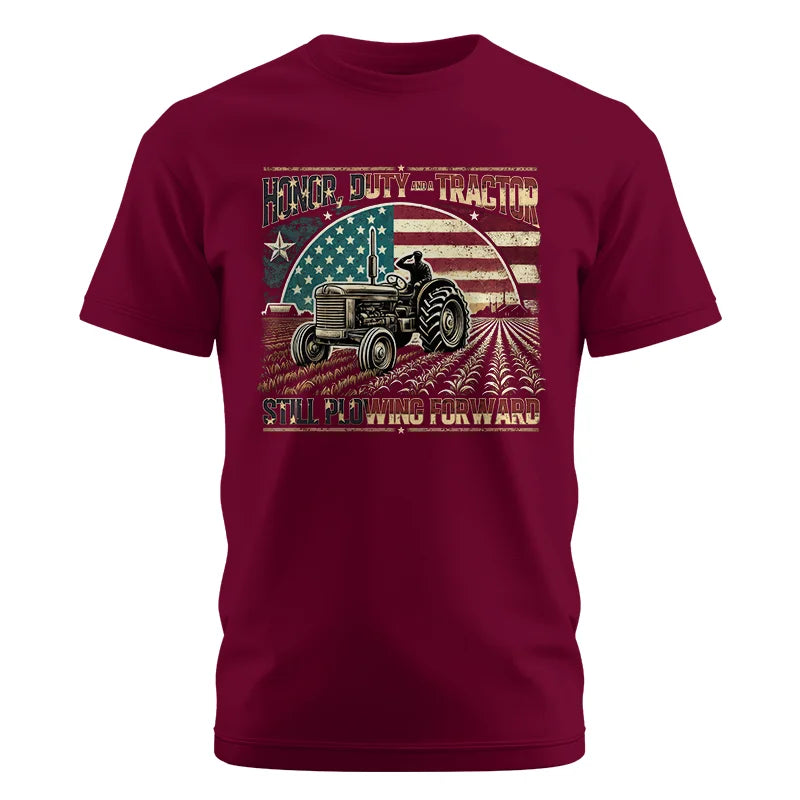 Veteran Farmer Honor Duty And A Tractor 1 - Unisex Cotton Crew Tee