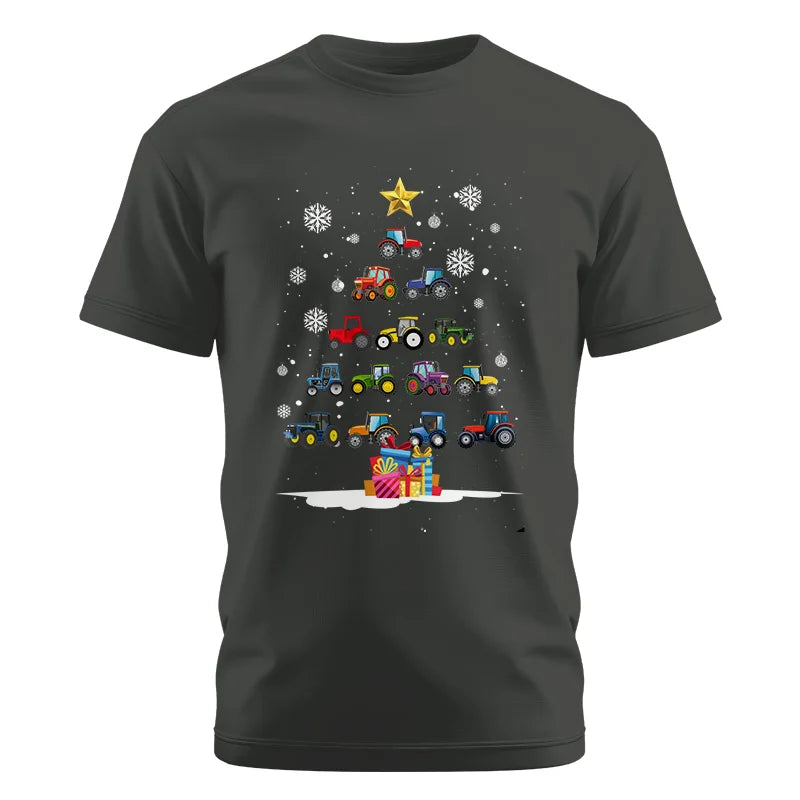 Christmas Tractor Tree - Unisex Cotton Crew Tee