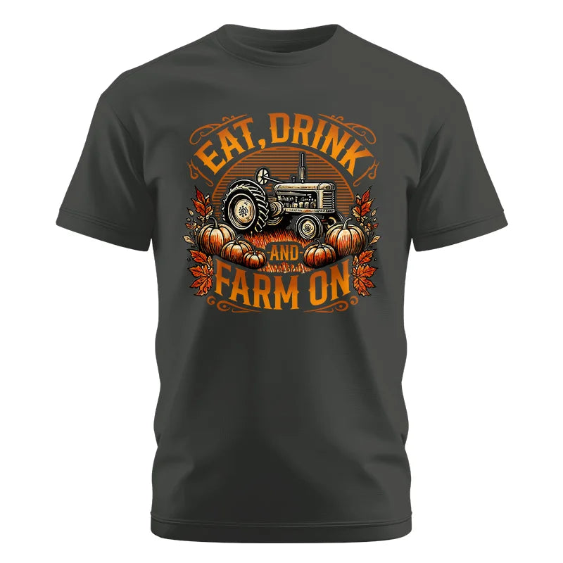 Eat Drink and Farm On 2 - Unisex Cotton Crew Tee