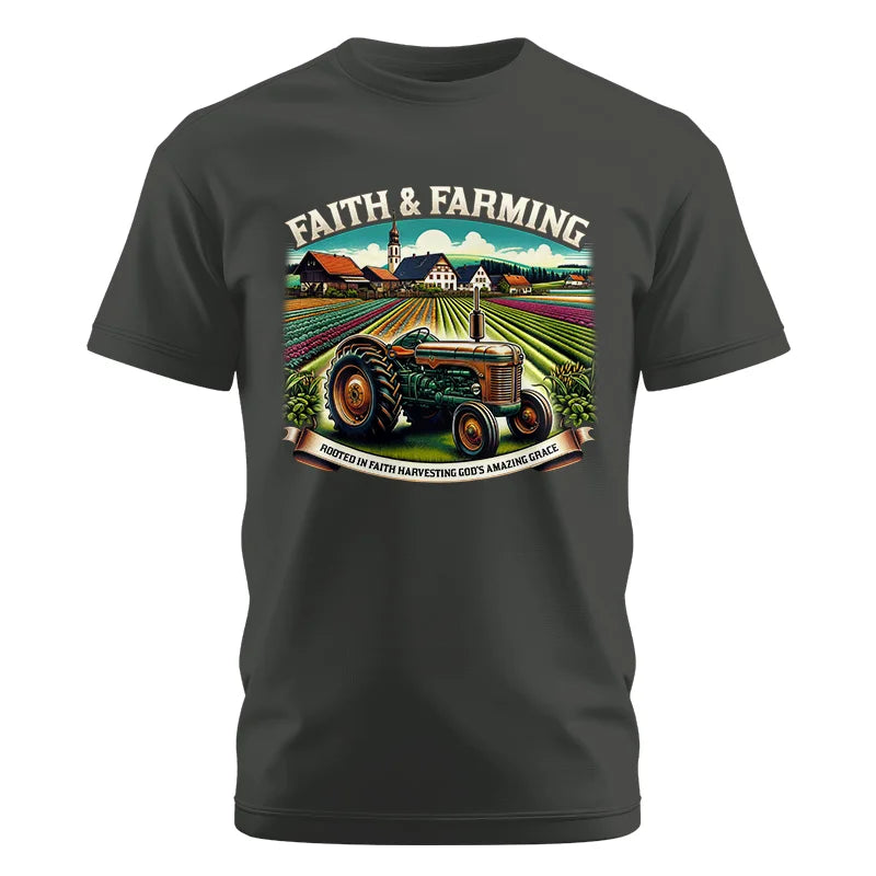 Image of Faith And Farming 4 - Unisex Cotton Crew Tee