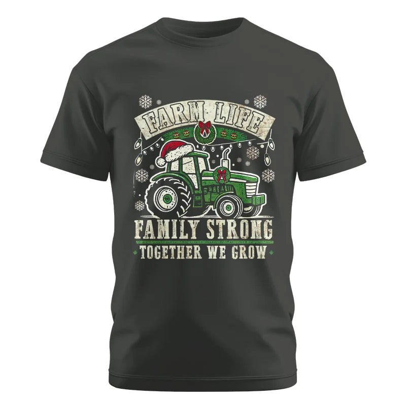 Image of Farm Life Family Strong Together We Grow - Unisex Cotton Crew Tee