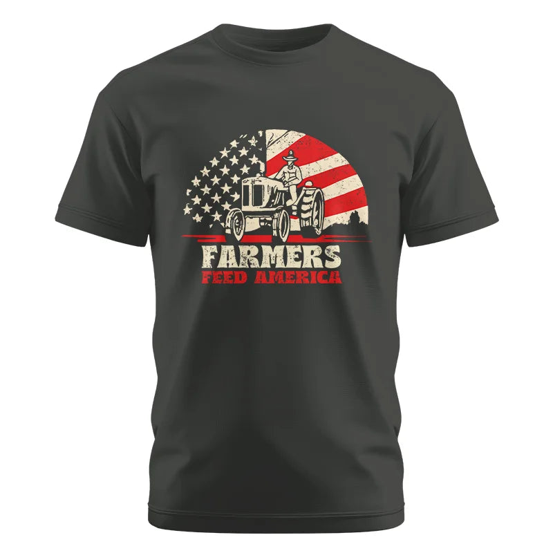 Farmers Feed America Support Farmers - Unisex Cotton Crew Tee