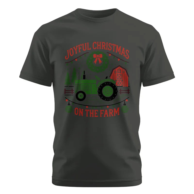 Image of Joyful Christmas On The Farm 3 - Unisex Cotton Crew Tee