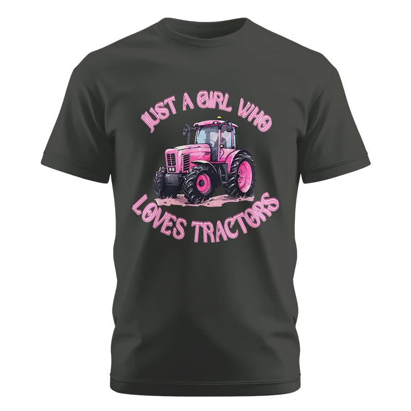 Image of Just A Girl Who Loves Tractors 1 - Unisex Cotton Crew Tee