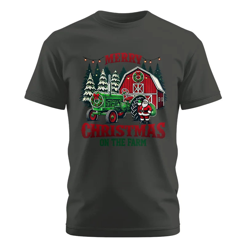 Image of Merry Christmas On The Farm 3 - Unisex Cotton Crew Tee