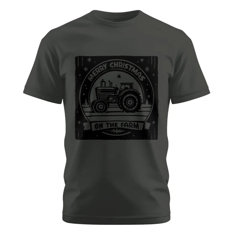 Image of Merry Chritmas On The Farm 5 - Unisex Cotton Crew Tee