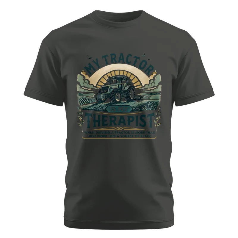 Image of My Tractor Is My Therapist - Unisex Cotton Crew Tee