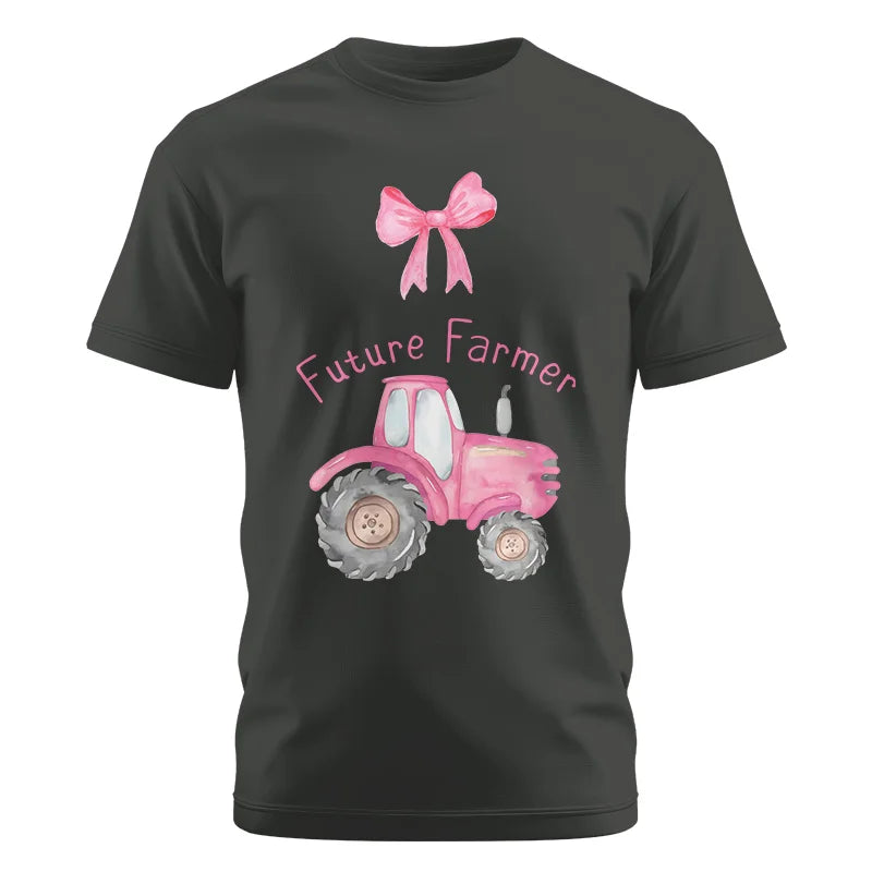 Pink Tractor For Future Farmer - Unisex Cotton Crew Tee