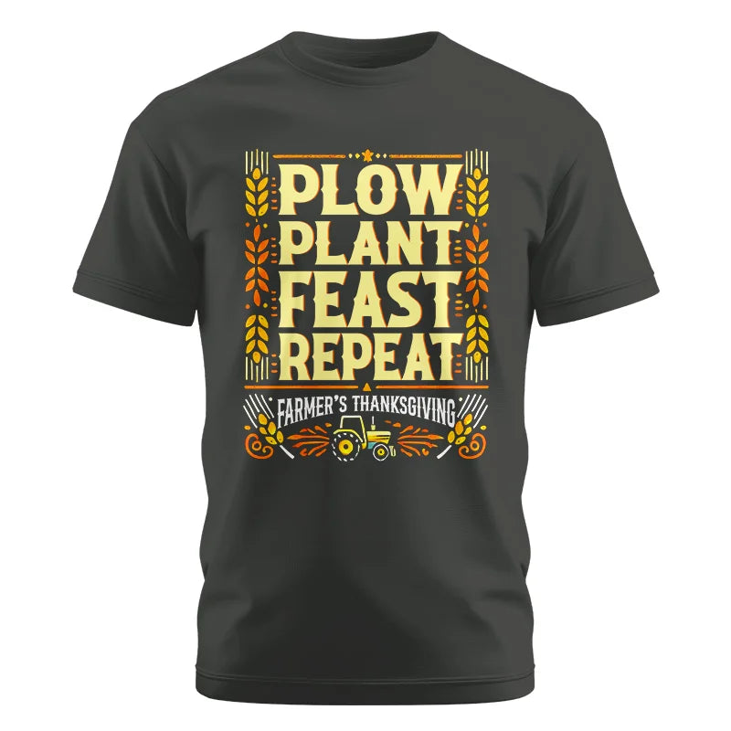 Image of Plow Plant Feast Repeat - Unisex Cotton Crew Tee