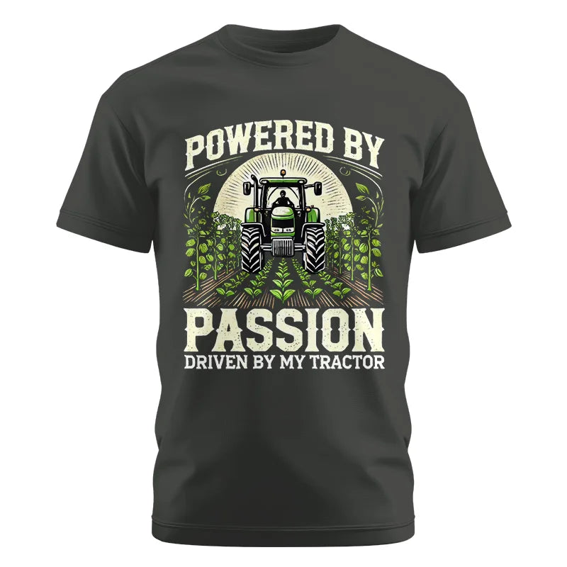 Image of Powered By Passion Driven By My Tractor 3 - Unisex Cotton Crew Tee