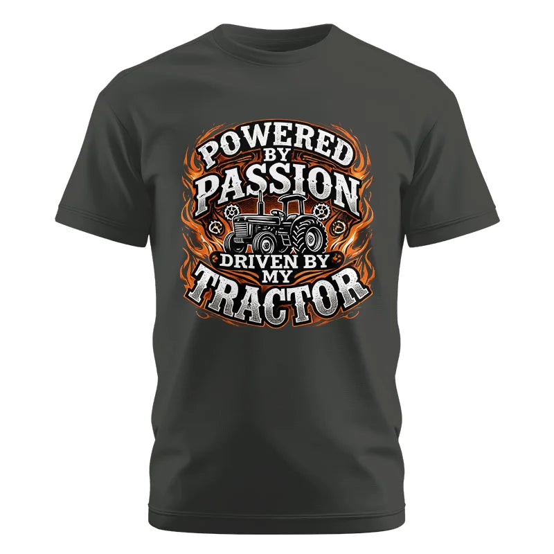 Image of Powered By Passion Driven By My Tractor 5 - Unisex Cotton Crew Tee