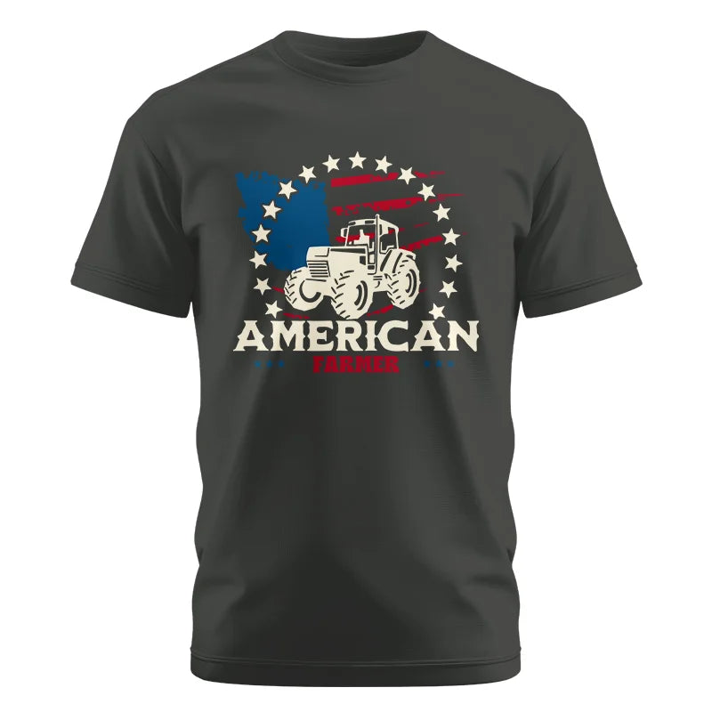 Image of Proud To Be An American Farmer Citizen Veteran - Unisex Cotton Crew Tee