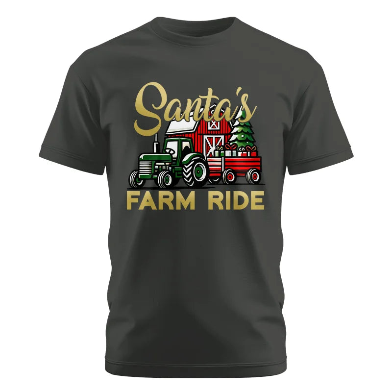 Image of Santa's Farm Ride 2 - Unisex Cotton Crew Tee