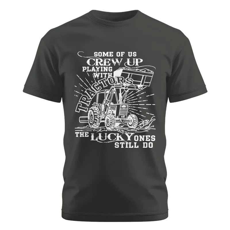 Image of Some Of Us Grew Up Playing With Tractors 1 - Unisex Cotton Crew Tee