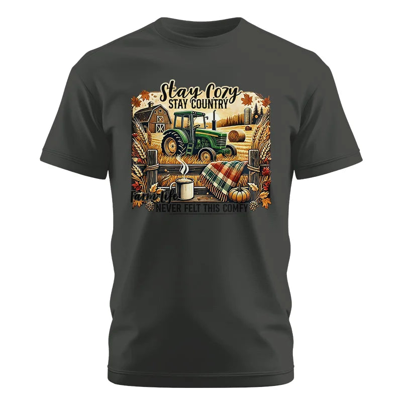 Image of Stay Cozy_Stay Country_Farm Life Never Felt This Comfy 2 - Unisex Cotton Crew Tee