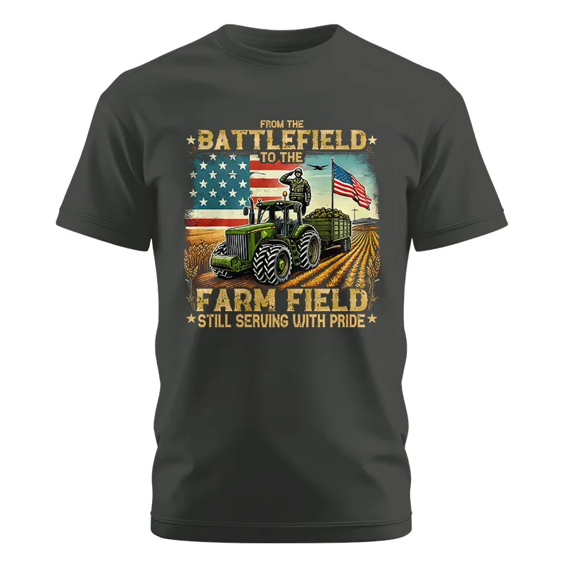 Veteran Farmer From The Battlefield To The Farm Field 2 - Unisex Cotton Crew Tee