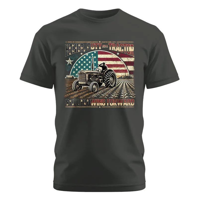 Veteran Farmer Honor Duty And A Tractor 1 - Unisex Cotton Crew Tee