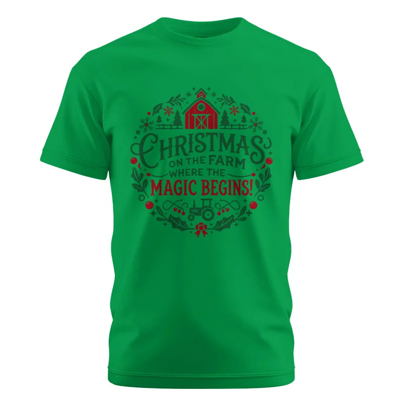 Christmas on the Farm Where the Magic Begins! 2 - Unisex Cotton Crew Tee