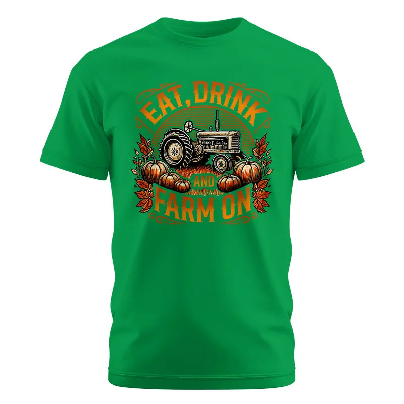 Eat Drink and Farm On 2 - Unisex Cotton Crew Tee