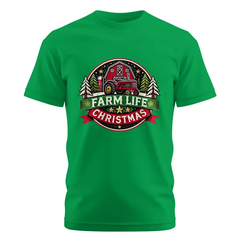 Image of Farm Life Christmas 3 - Unisex Cotton Crew Tee