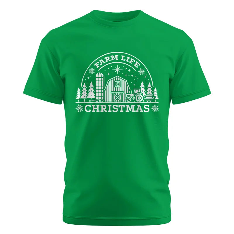 Image of Farm Life Christmas 4 - Unisex Cotton Crew Tee