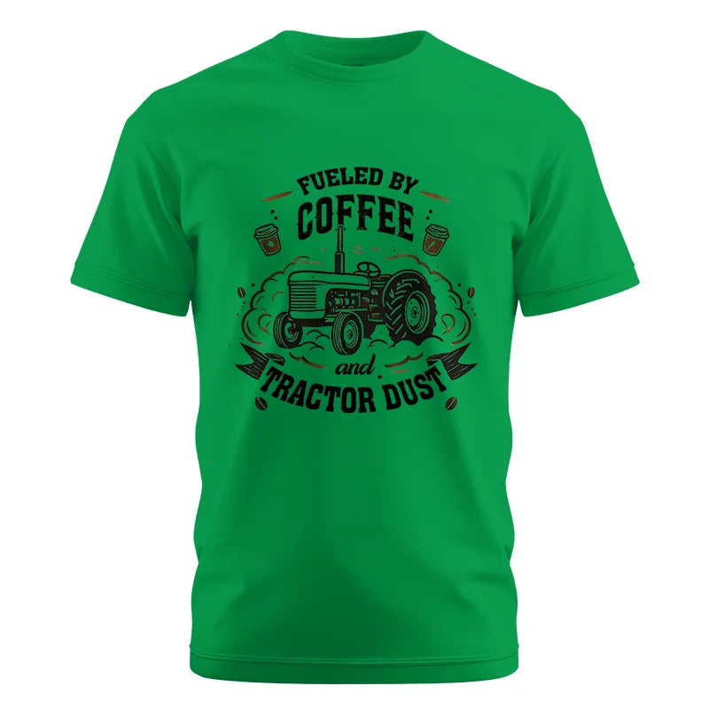 Image of Fueled By Coffee And Tractor Dust - Unisex Cotton Crew Tee