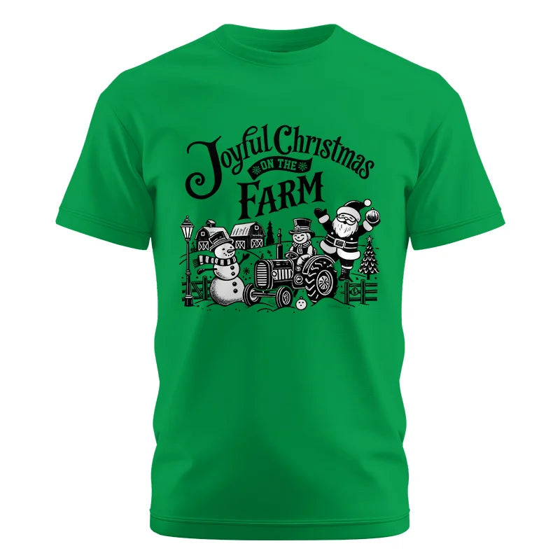 Image of Joyful Christmas On The Farm 1 - Unisex Cotton Crew Tee