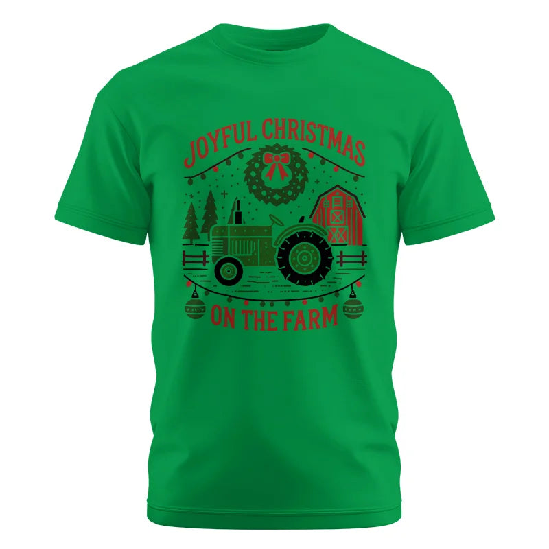 Image of Joyful Christmas On The Farm 3 - Unisex Cotton Crew Tee