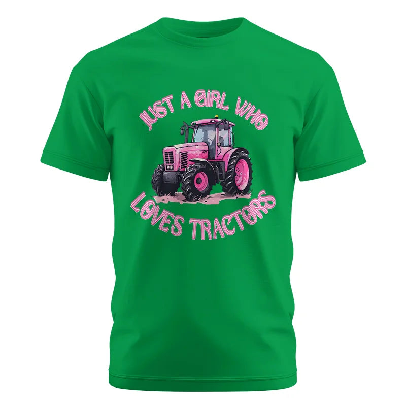 Image of Just A Girl Who Loves Tractors 1 - Unisex Cotton Crew Tee