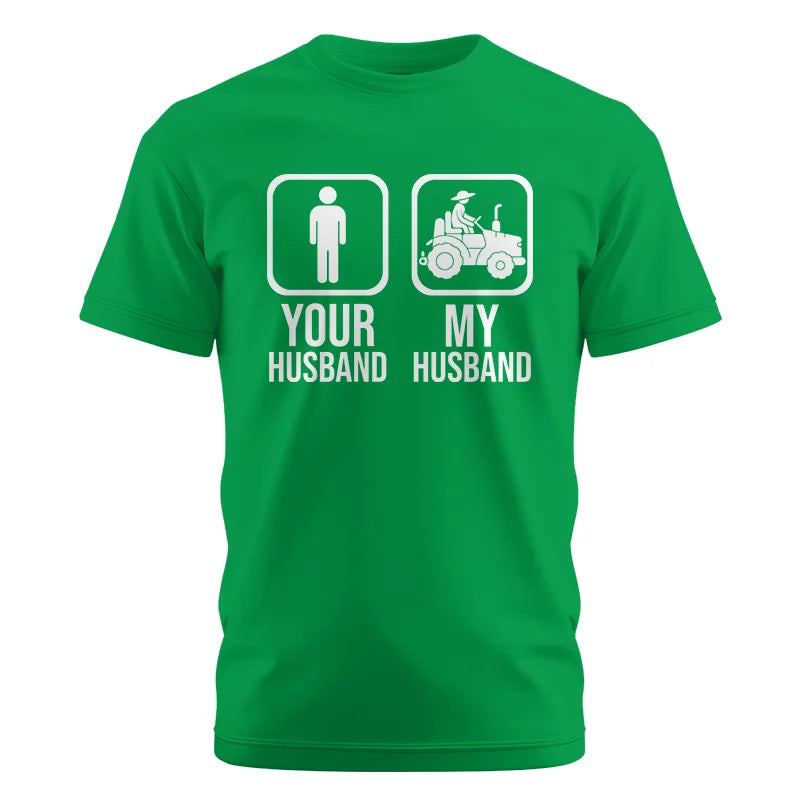 My Husband Is Cooler Than Yours Funny Farm Tractor 1 - Unisex Cotton Crew Tee