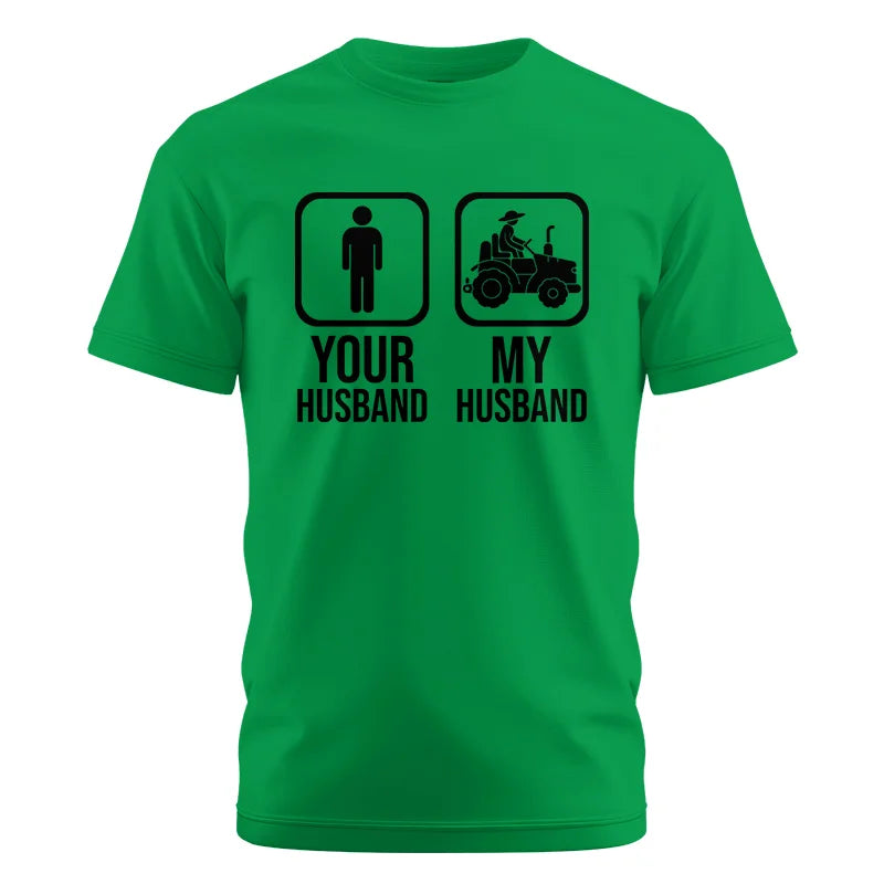 My Husband Is Cooler Than Yours Funny Farm Tractor 2 - Unisex Cotton Crew Tee