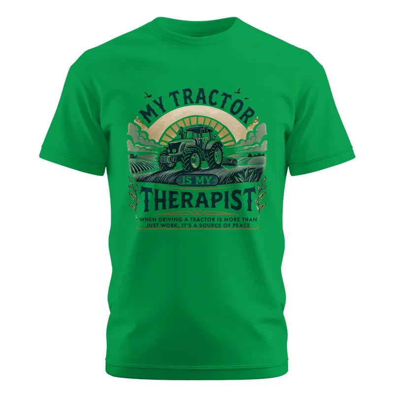 My Tractor Is My Therapist - Unisex Cotton Crew Tee