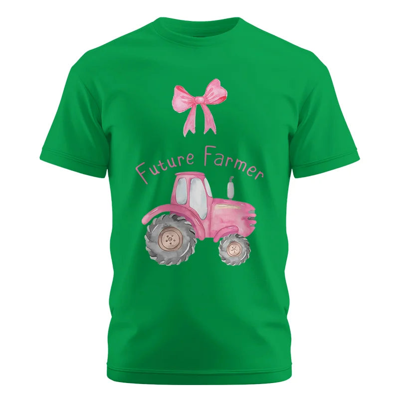 Image of Pink Tractor For Future Farmer - Unisex Cotton Crew Tee