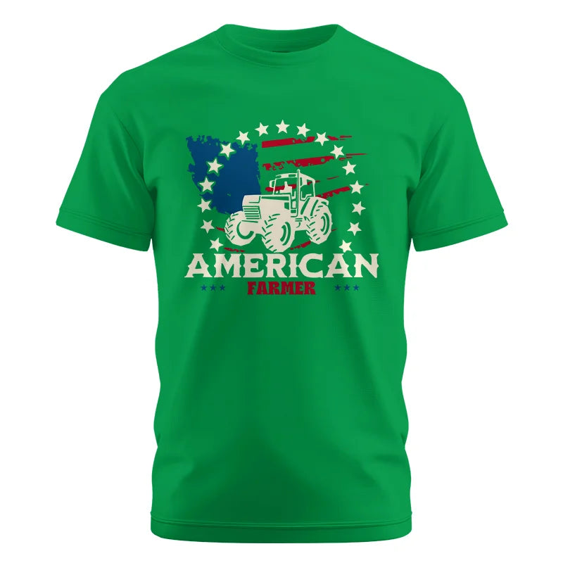 Image of Proud To Be An American Farmer Citizen Veteran - Unisex Cotton Crew Tee