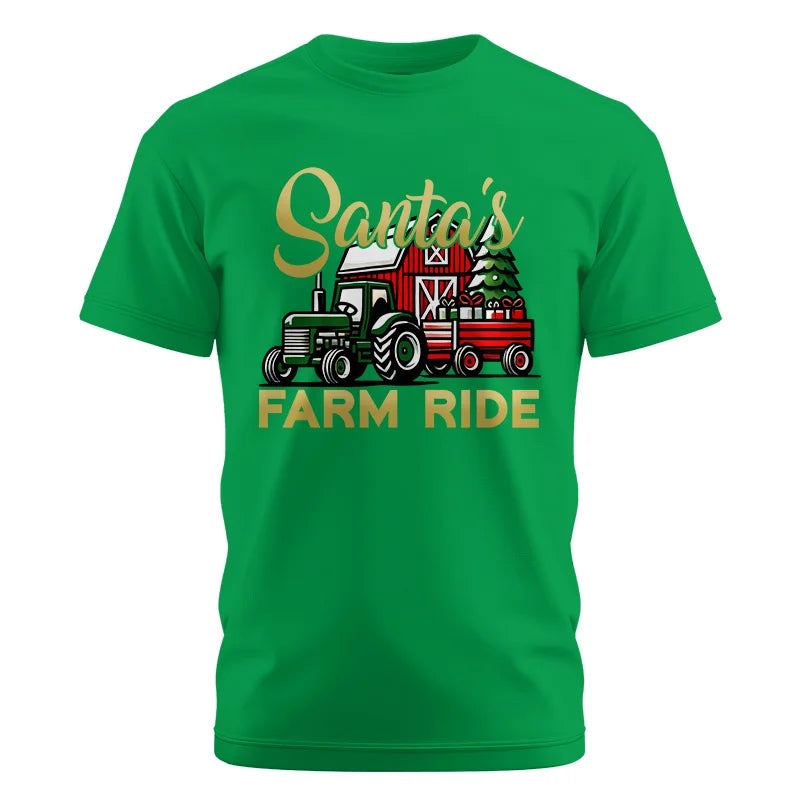 Image of Santa's Farm Ride 2 - Unisex Cotton Crew Tee