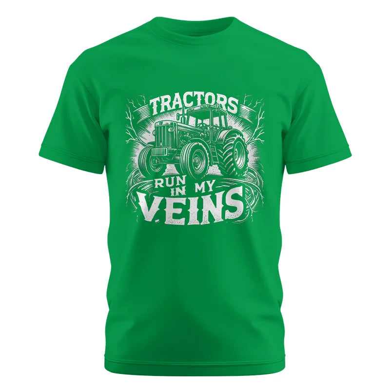 Image of Tractors Run In My Veins - Unisex Cotton Crew Tee