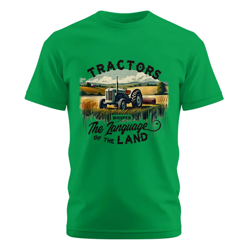 Tractors Whisper The Language Of The Land 2 - Unisex Cotton Crew Tee