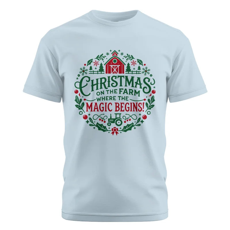 Christmas on the Farm Where the Magic Begins! 2 - Unisex Cotton Crew Tee