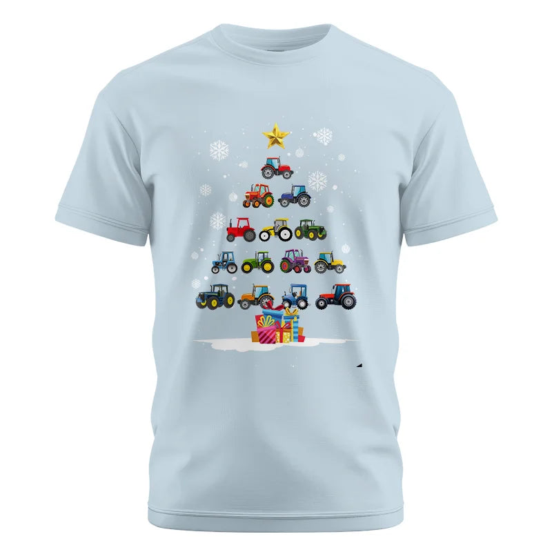 Christmas Tractor Tree - Unisex Cotton Crew Tee