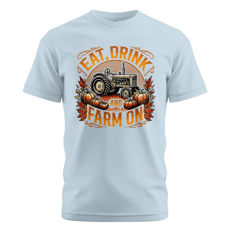 Eat Drink and Farm On 2 - Unisex Cotton Crew Tee