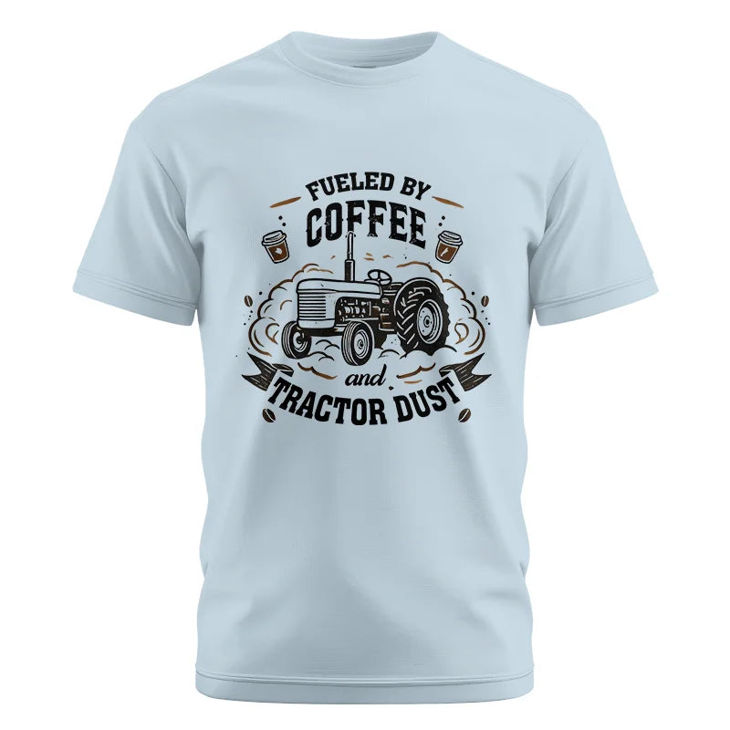 Image of Fueled By Coffee And Tractor Dust - Unisex Cotton Crew Tee