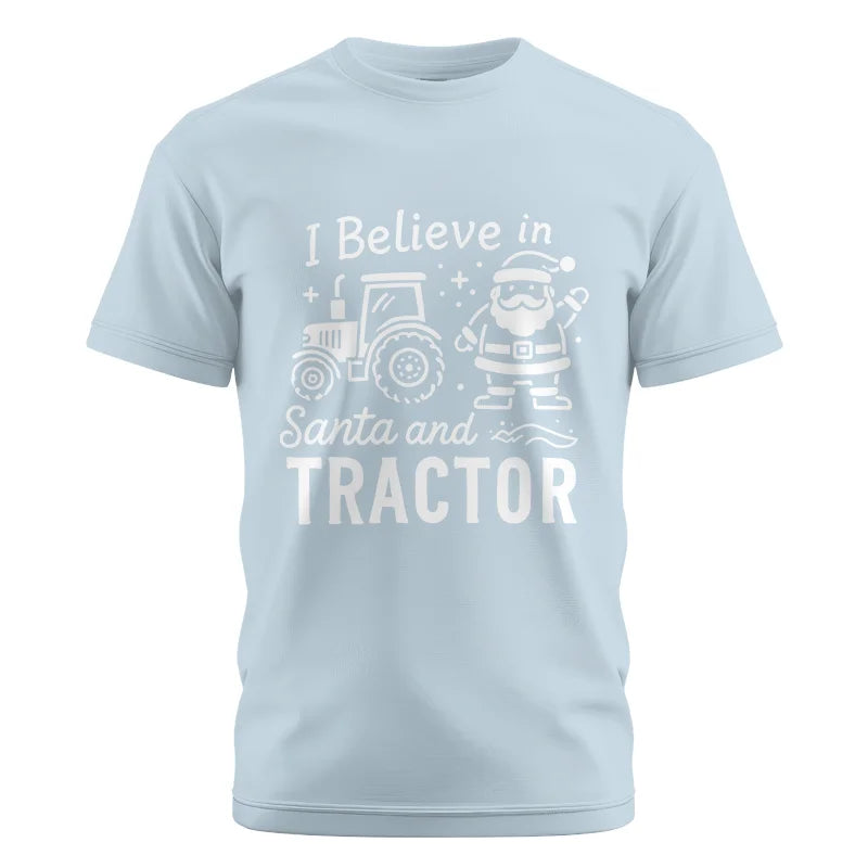 I Believe In Santa And Tractor - Unisex Cotton Crew Tee