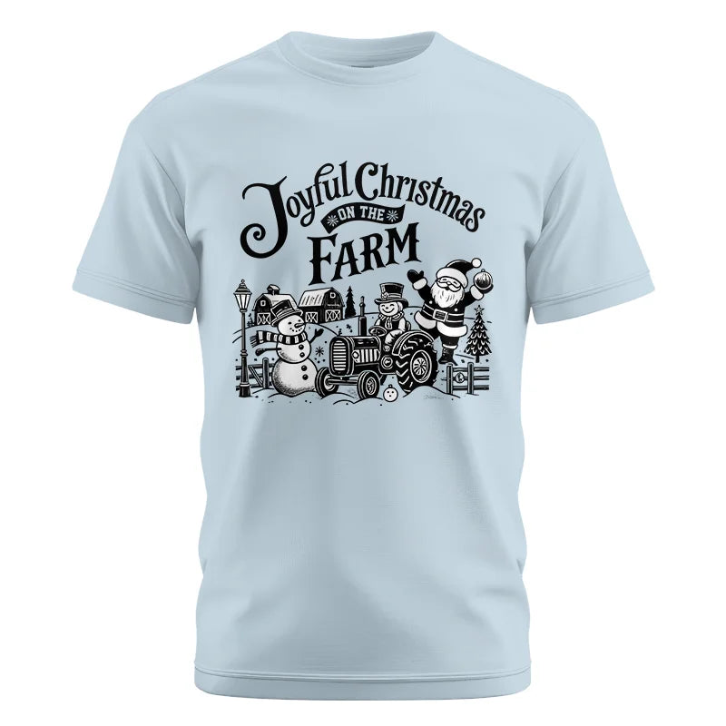 Image of Joyful Christmas On The Farm 1 - Unisex Cotton Crew Tee