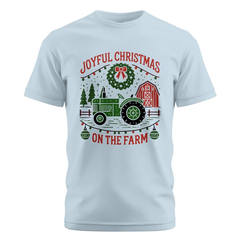 Image of Joyful Christmas On The Farm 3 - Unisex Cotton Crew Tee