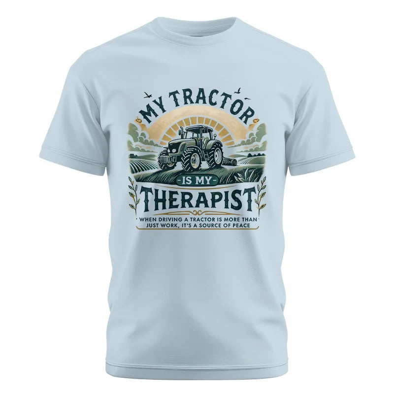 My Tractor Is My Therapist - Unisex Cotton Crew Tee